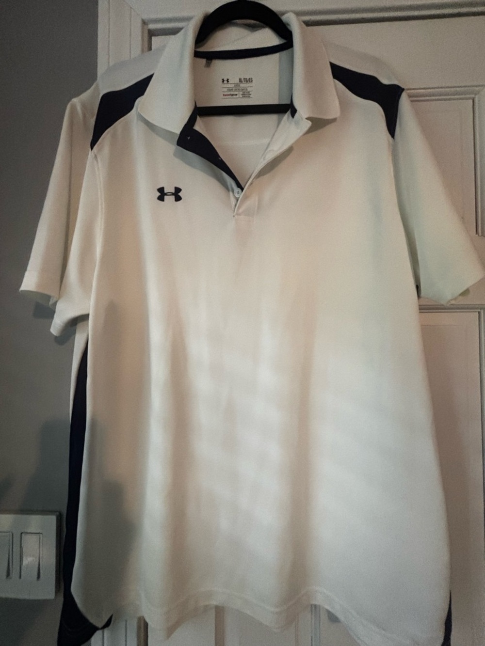 Under Armour Men’s White Polo with Black Accents